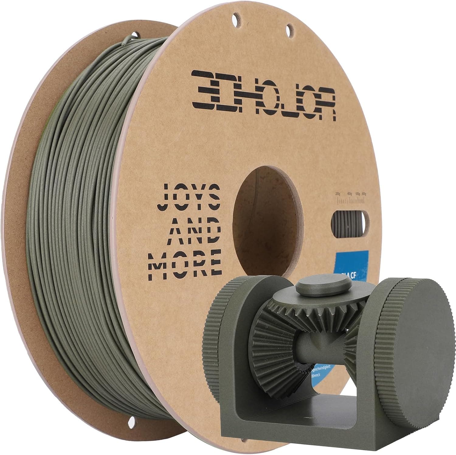 חוט PLA סיבי פחמן 3DHoJor 1.75 מ"מ חום 1 ק"ג, PLA-CF, דיוק מימדי +/- 0.03 מ"מ, מתאים לרוב מדפסות תלת מימד FDM - חום – 3DHoJor PLA